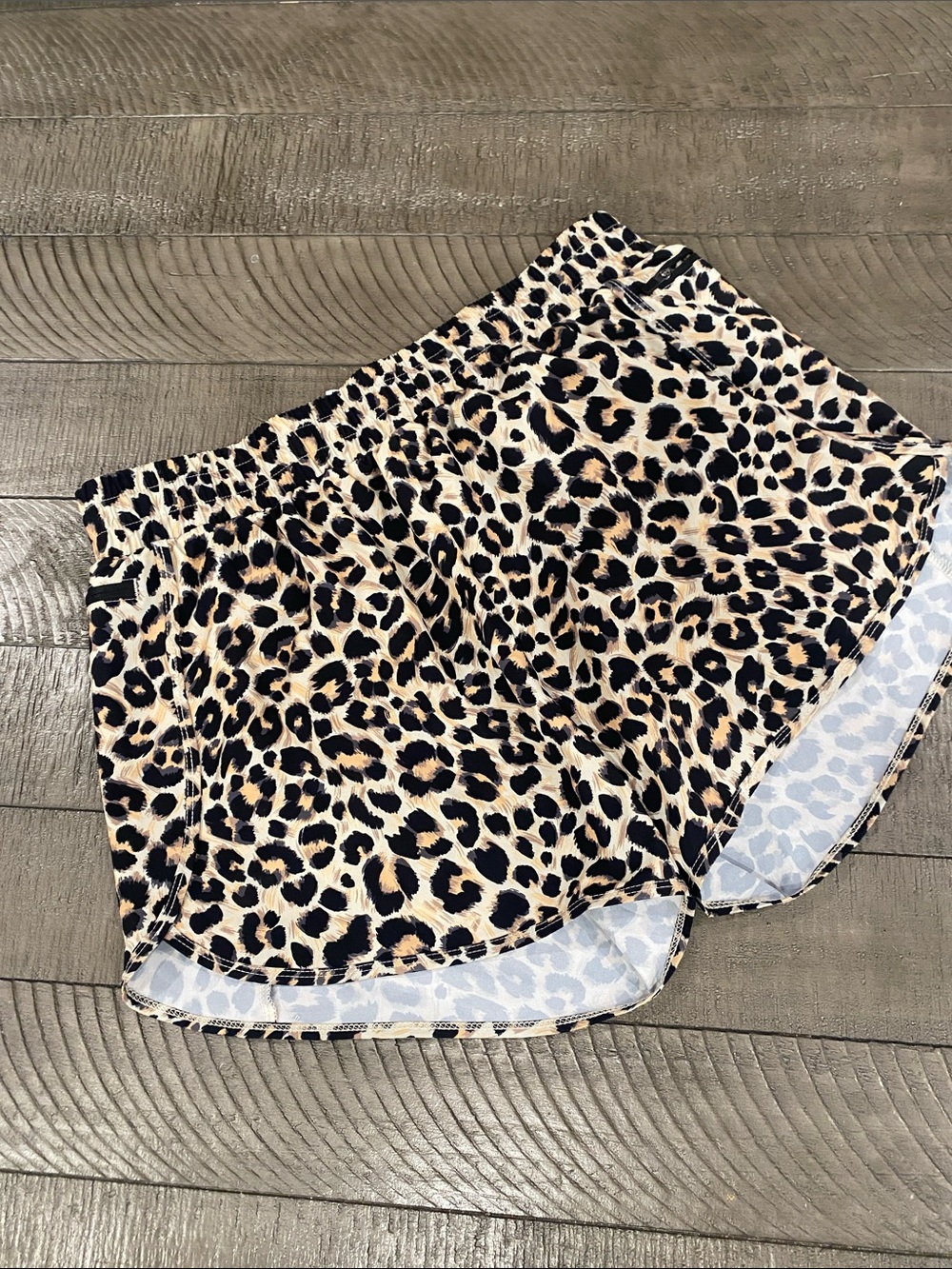 Leopard Print Women’s Skirt - Beige and Black